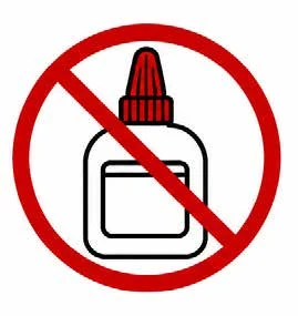 No glue or tape required icon
